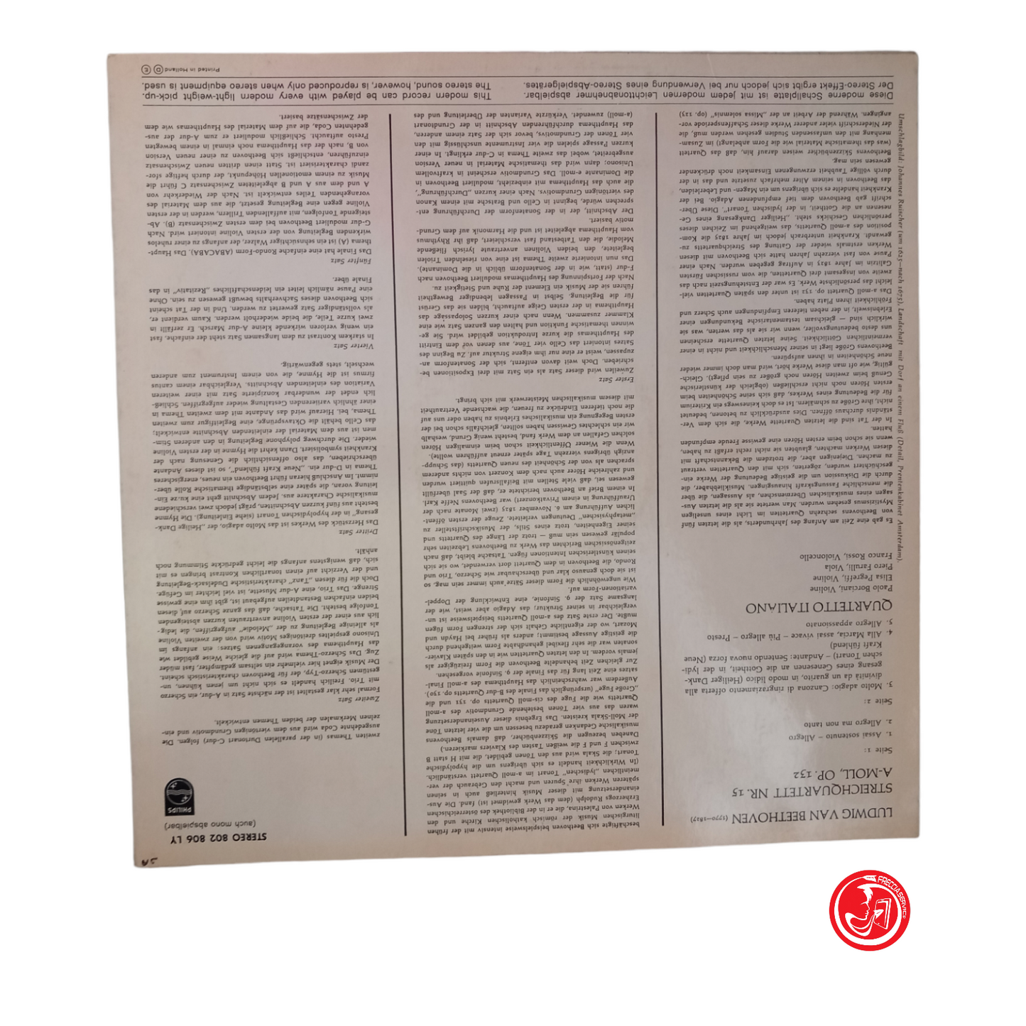 Beethoven*, Quatuor italien – Streichquartett A-Moll Op. 132