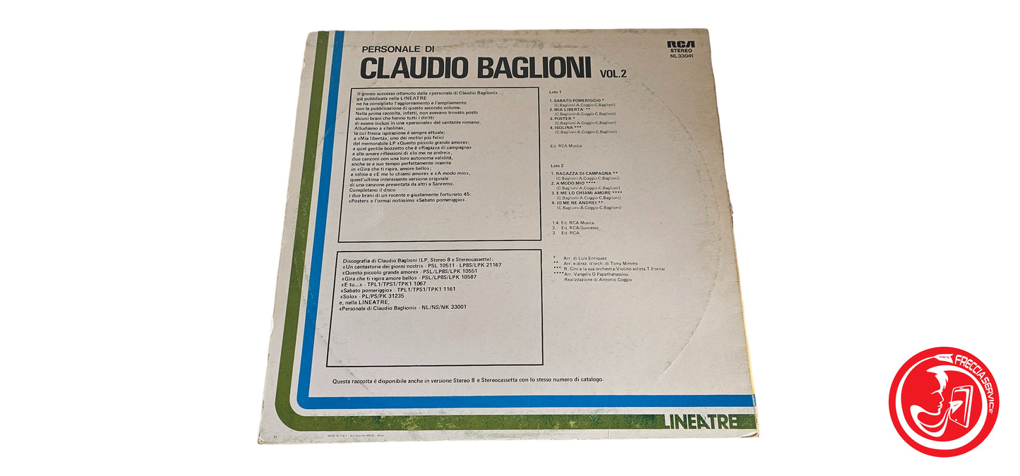 VINILE Claudio Baglioni – Personale Di Claudio Baglioni Vol. 2