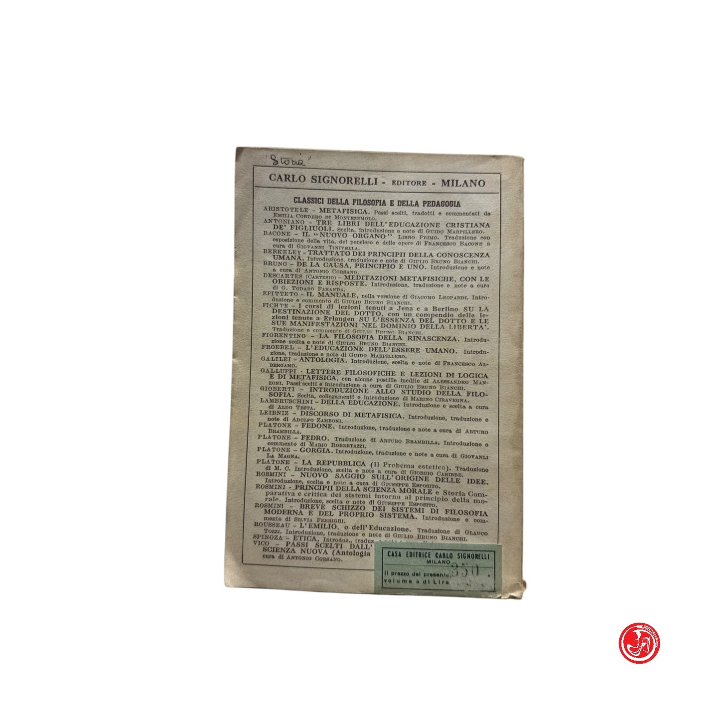 Matematica - Aristotele - Metafisica - Milano