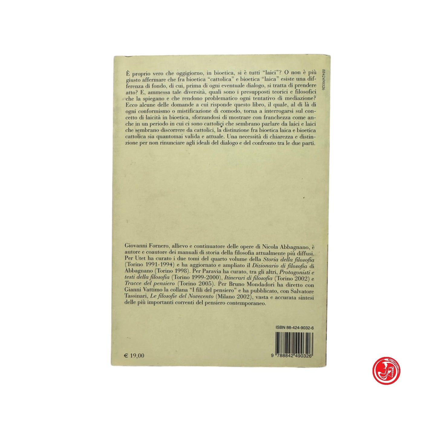 Religione - G. Fornero - Bioetica cattolica e bioetica laica
