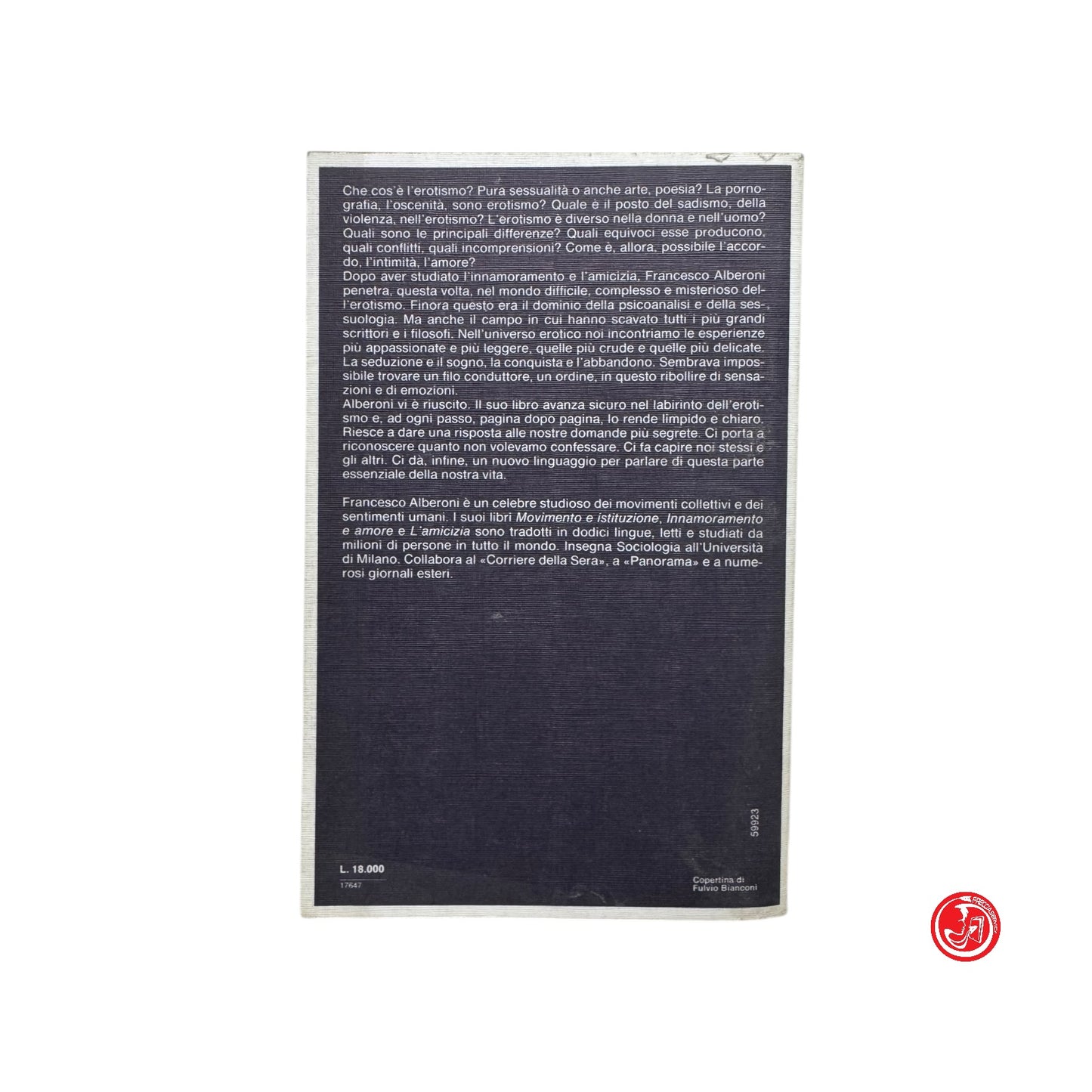 Saggio - F. Alberoni - L'erotismo