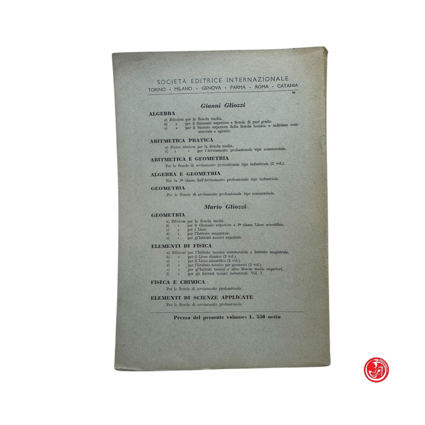 Matematica - G. Gliozzi - Geometria con oltre 1300 esercizi e relative risposte