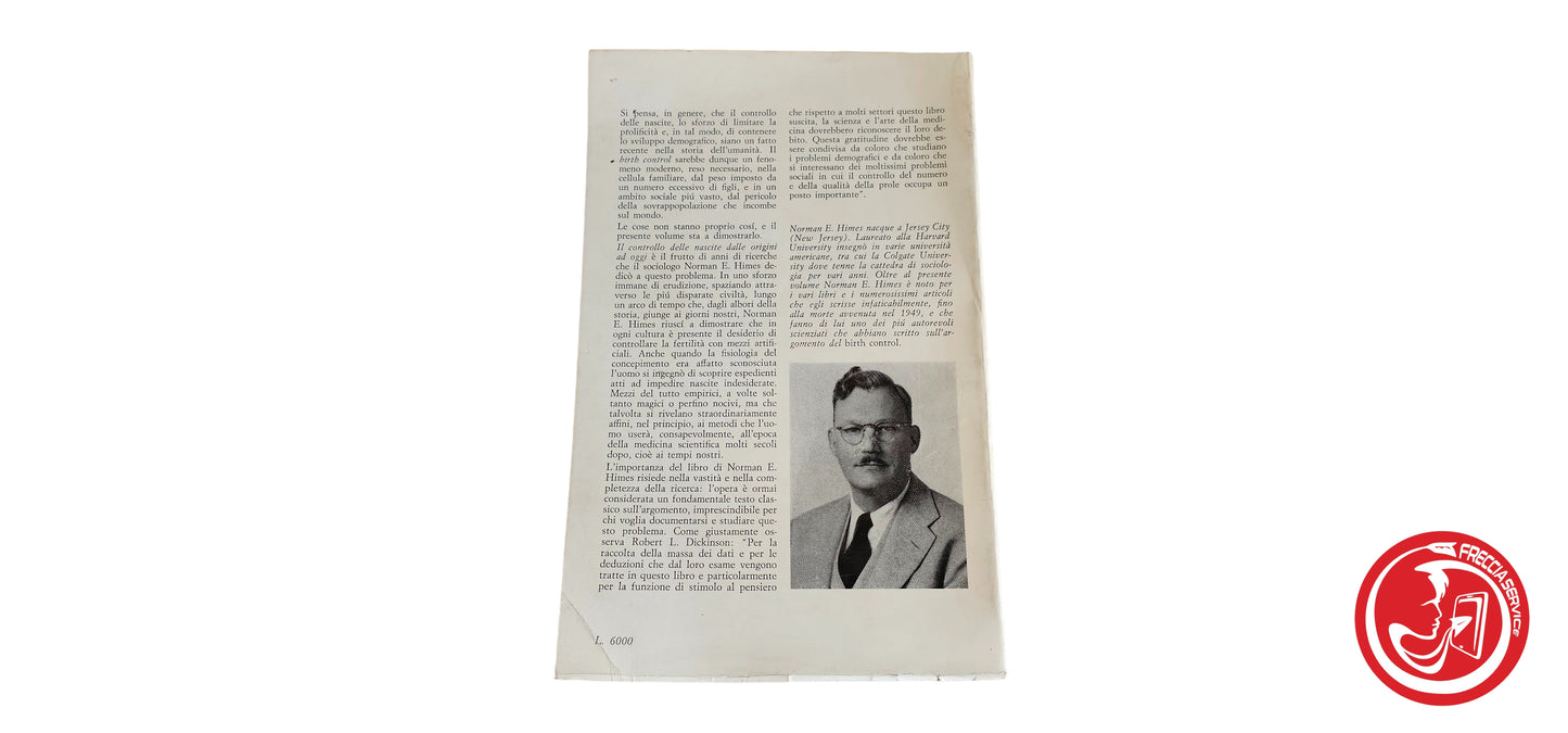 LIBRO Il controllo delle nascite dalle origini - Norman E. Himes