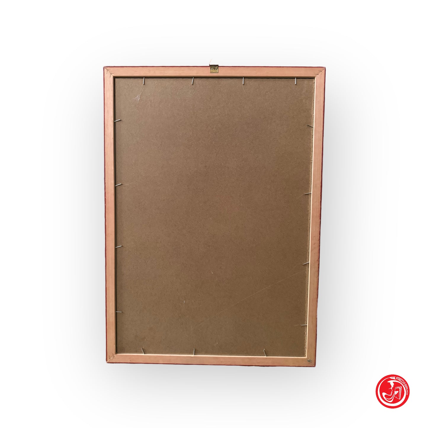 Stampa Pigna ed il Canavesio - Chiesa di San Michele - cornice rossa- 39 x 54 cm