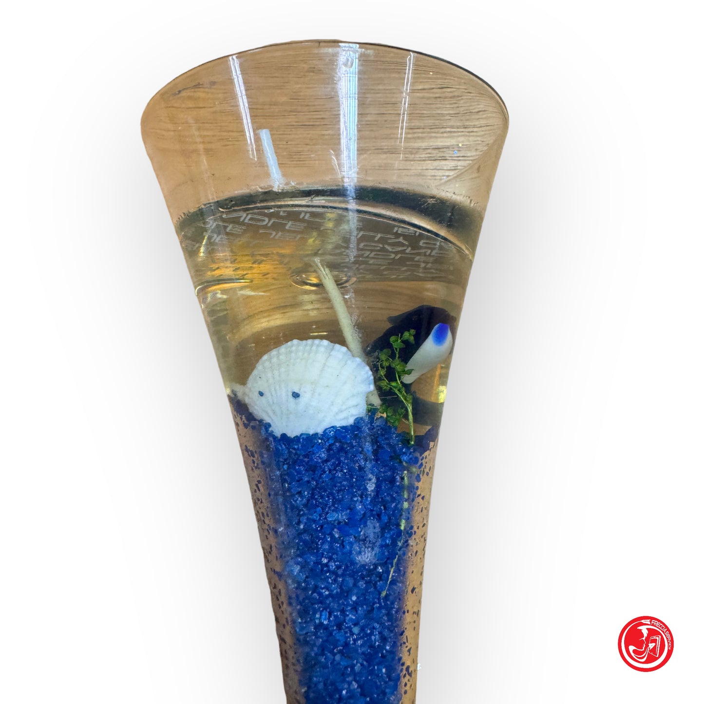 Jelly candle in glass - marine fantasy