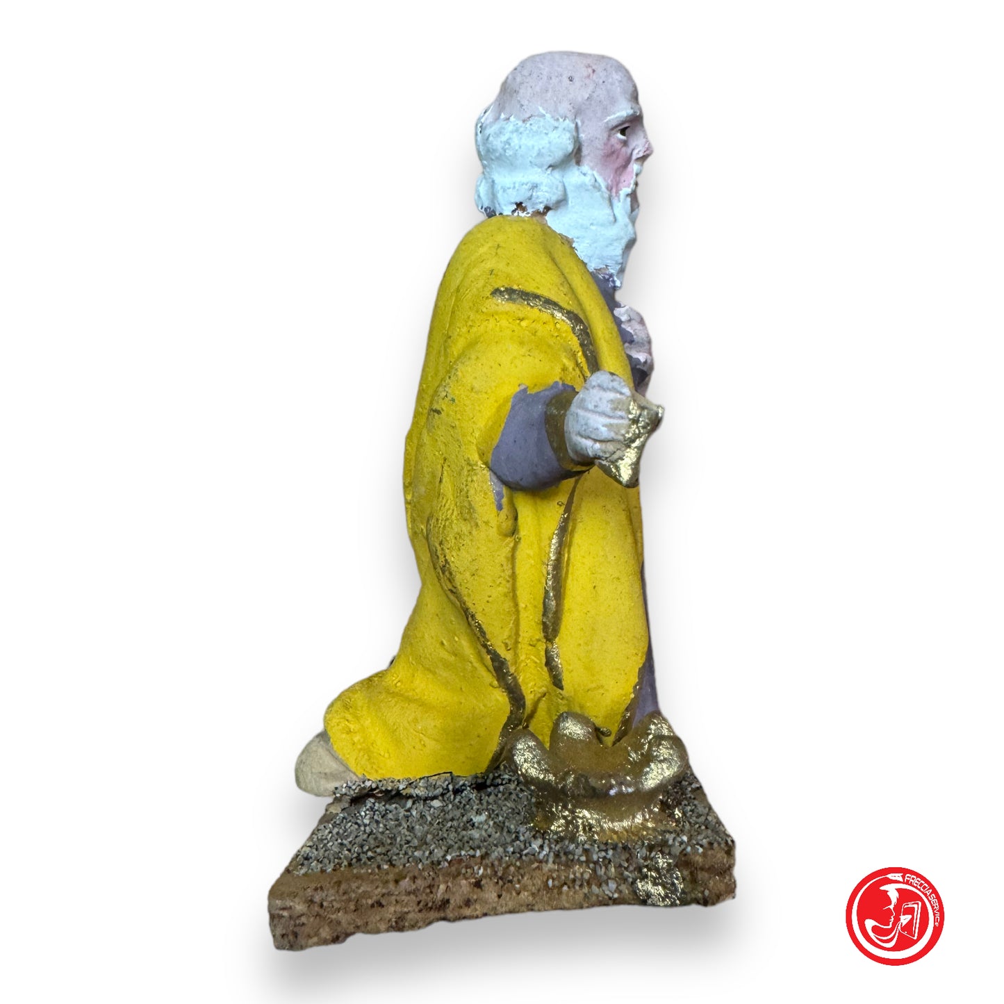 Figurine statue en terre cuite pour la crèche - ancienne - 10 cm
