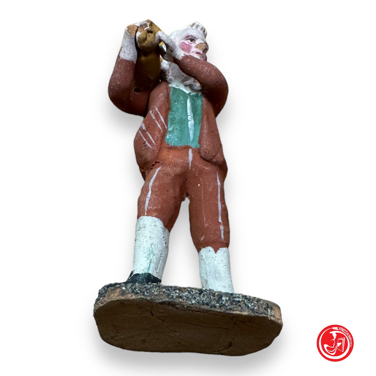 Figurine statue en terre cuite pour la crèche - ancienne - 10 cm