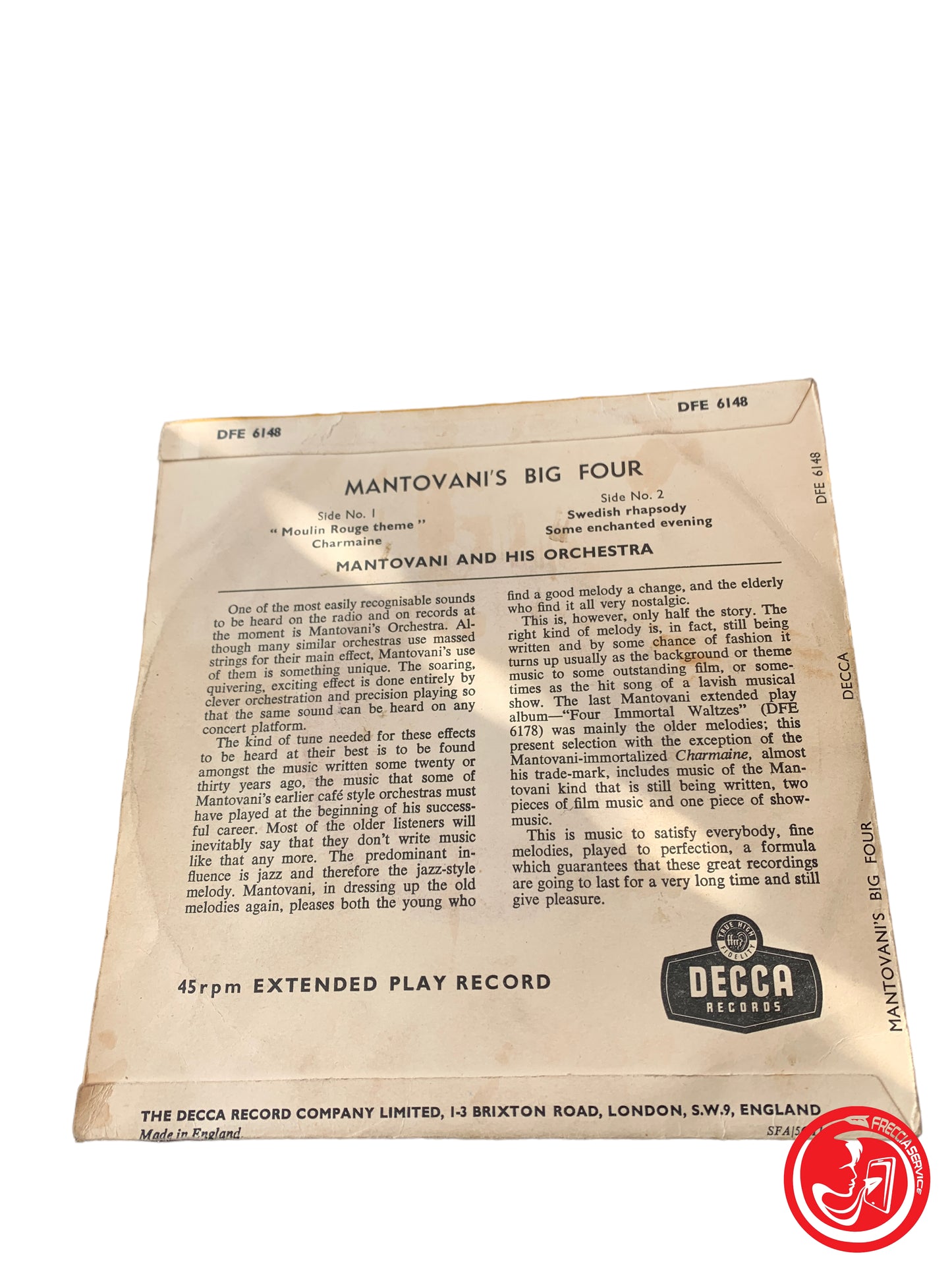 Mantovani And His Orchestra - Mantovani's Big Four