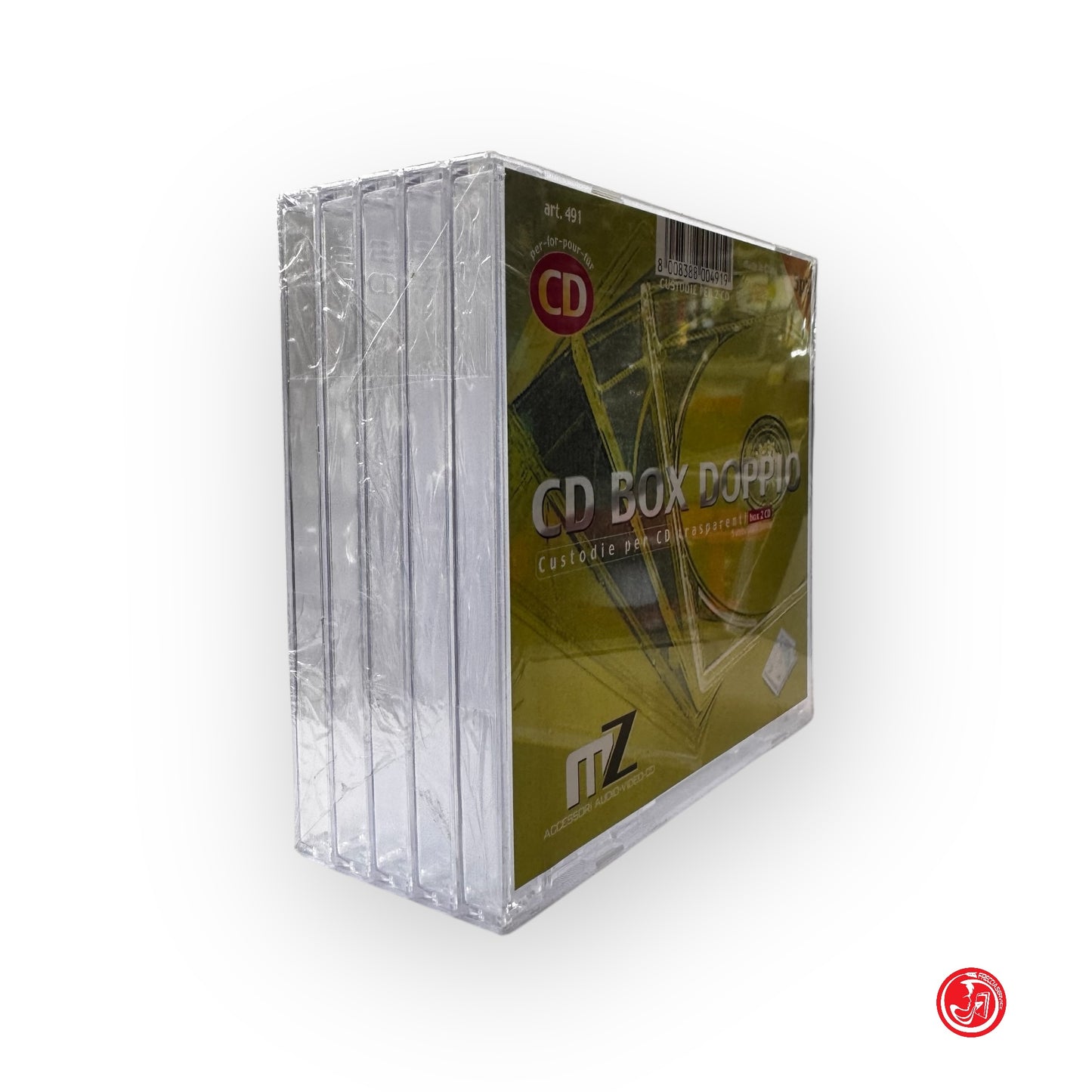 CD - Box Doppio - 5 Custodie per CD trasparenti - 5 custodie