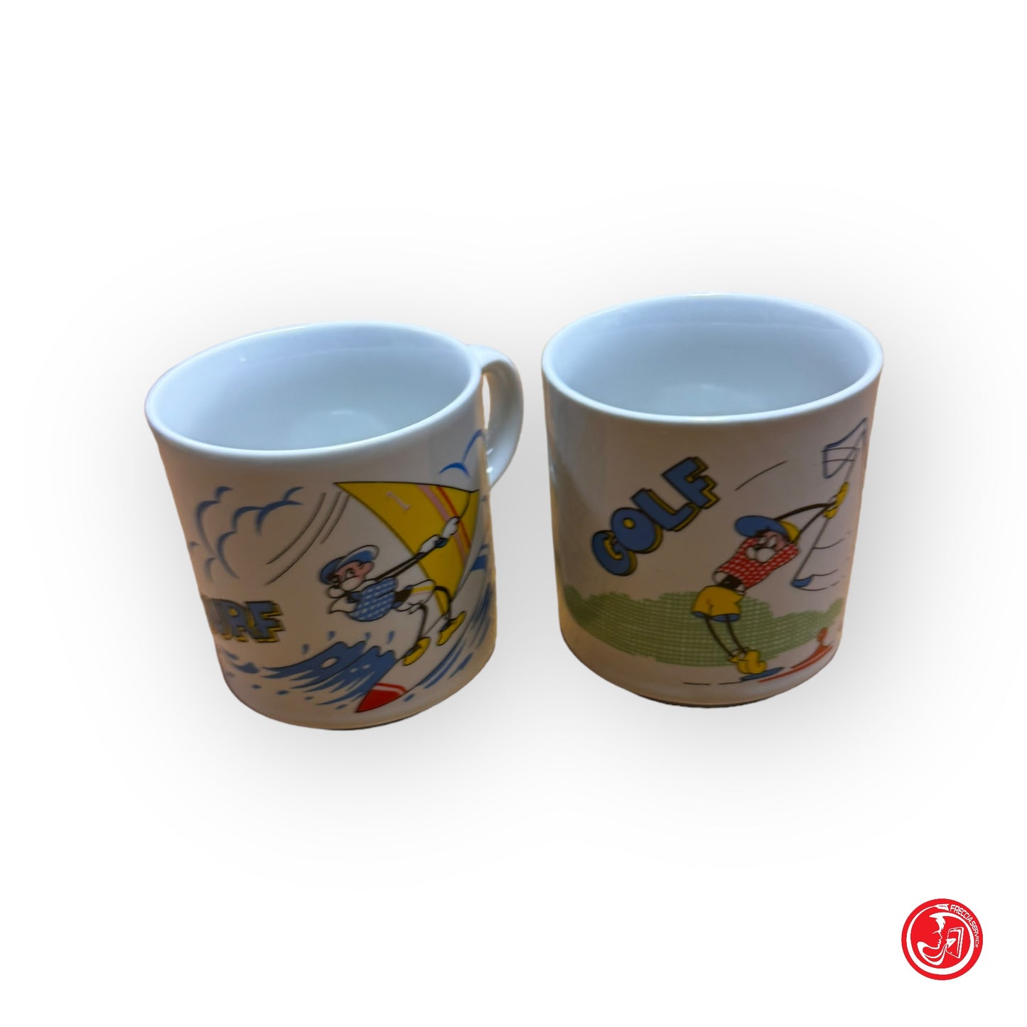Coppia di tazze sport vintage - golf e self