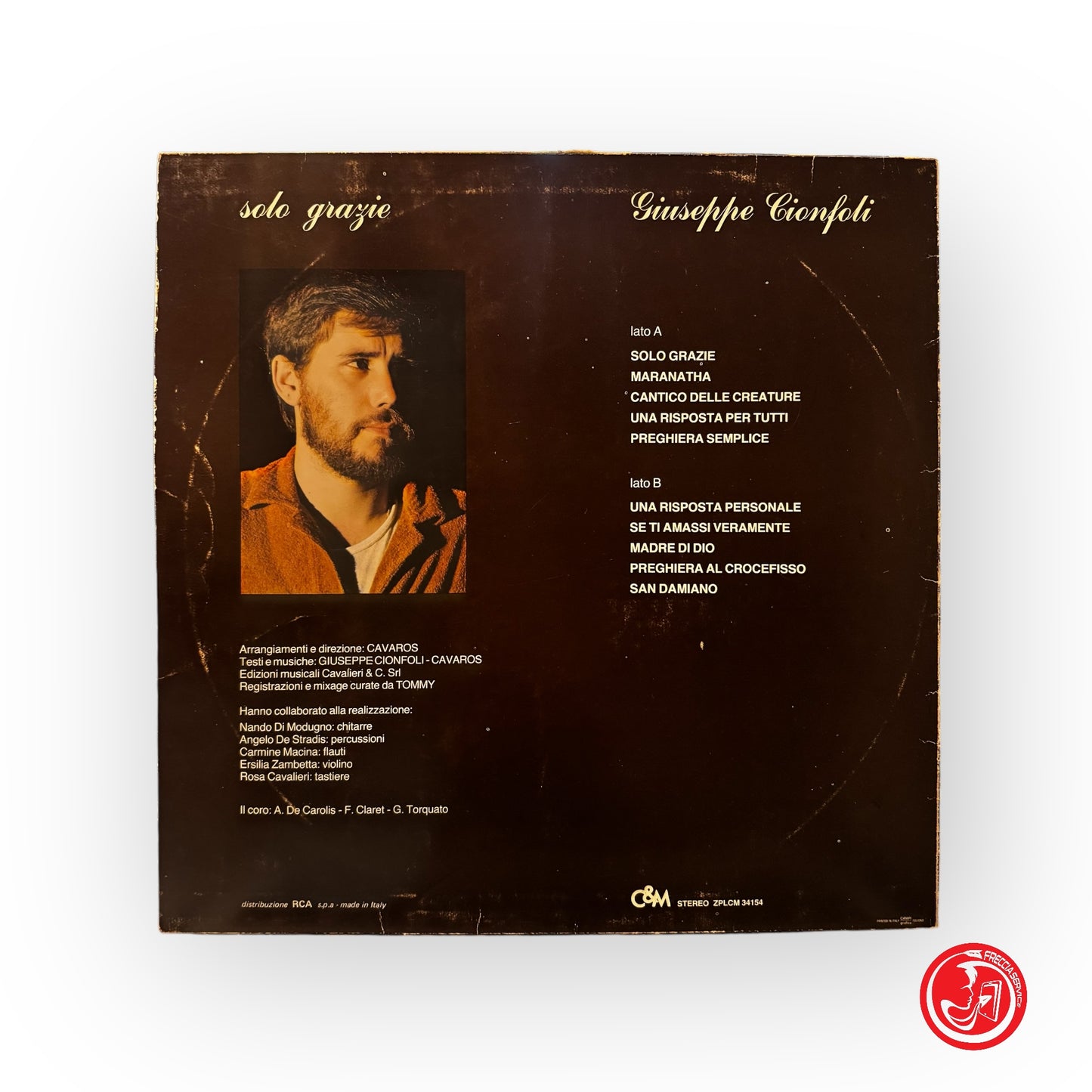 Vinile italiano - Giuseppe Cionfoli - Solo Grazie