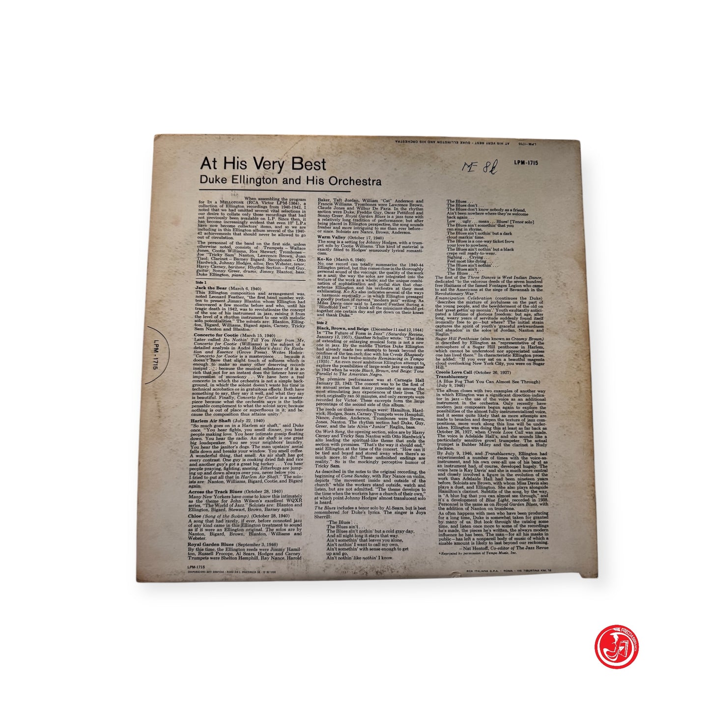 Vinile Jazz - Duke Ellington - At his very best