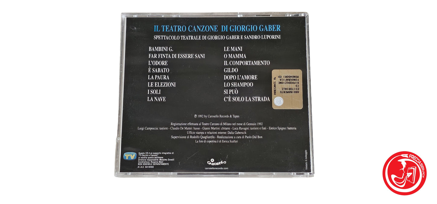 CD Giorgio Gaber – Il Teatro Canzone