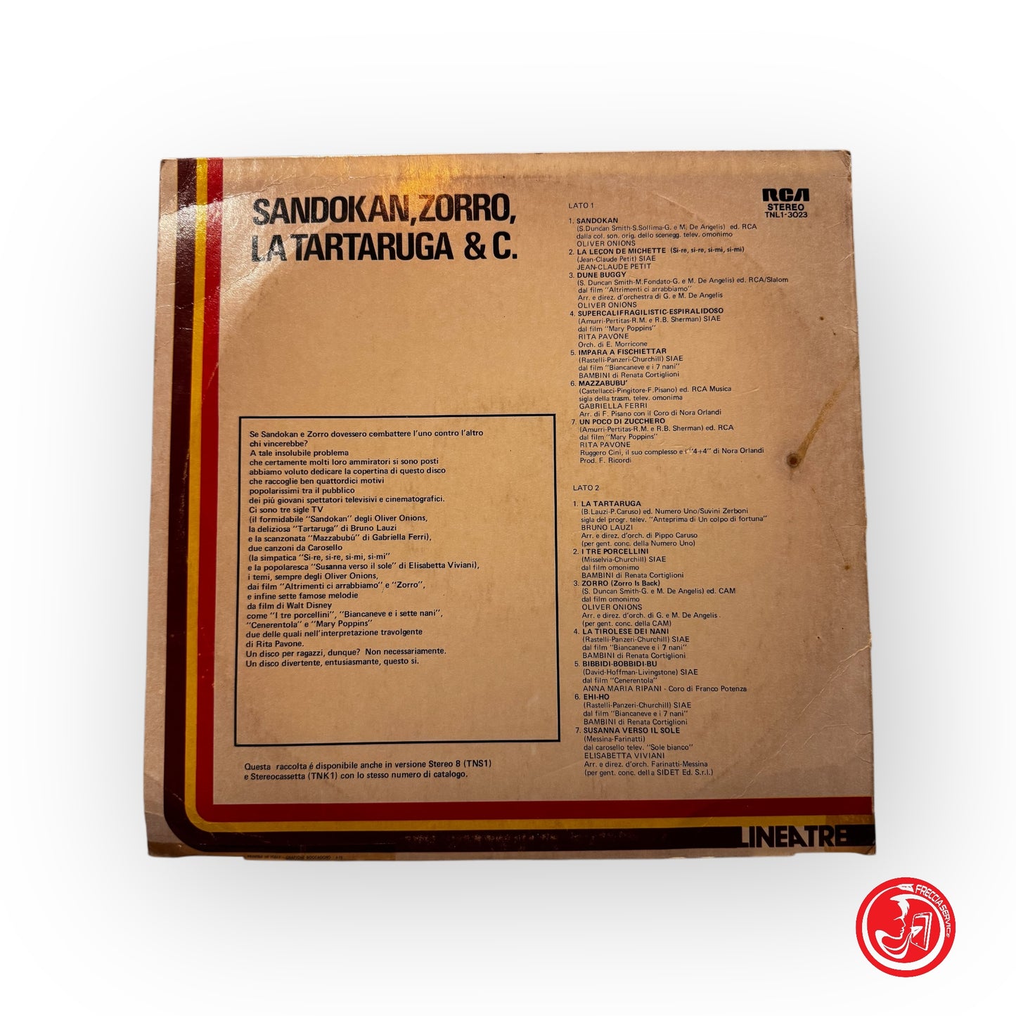 Vinile italiano - Sandokan, Zorro, La tartaruga&C