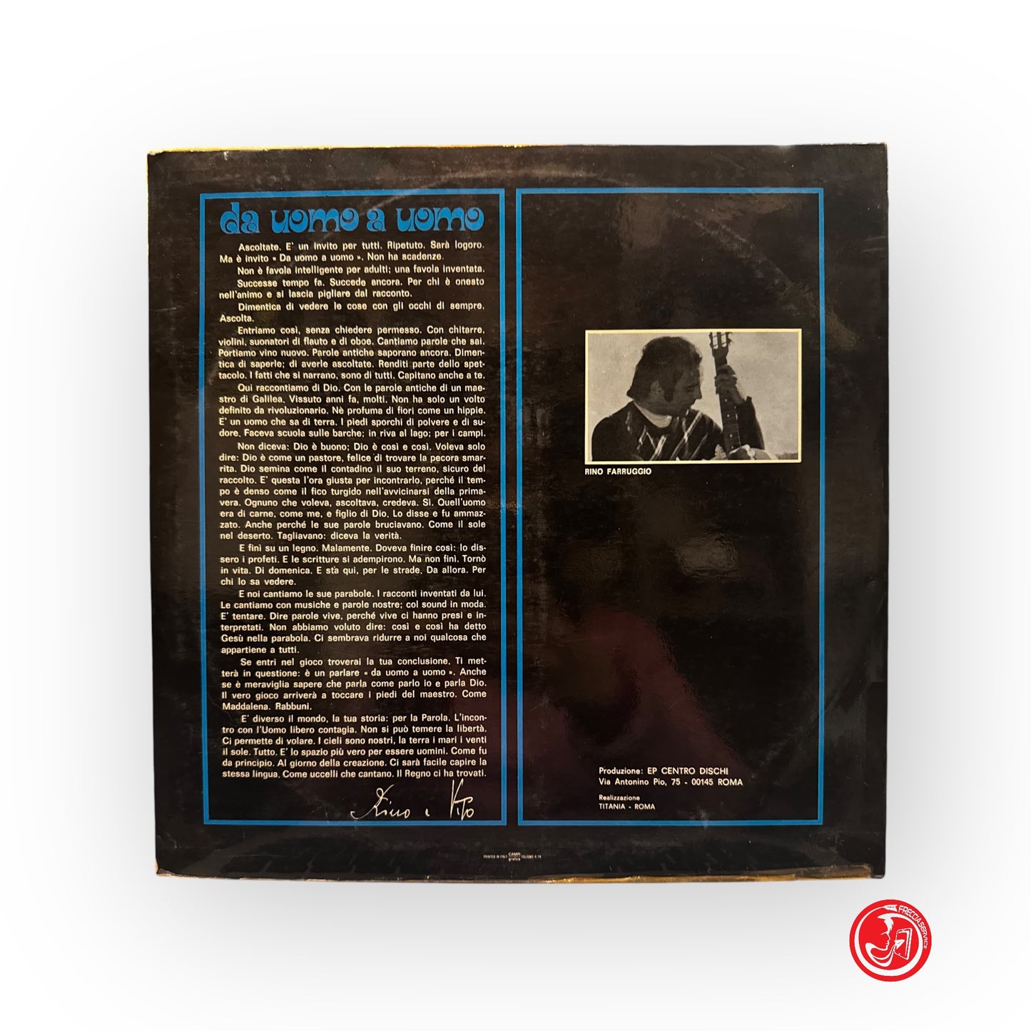 Vinile italiano - Rino Farruggio - Da uomo a uomo