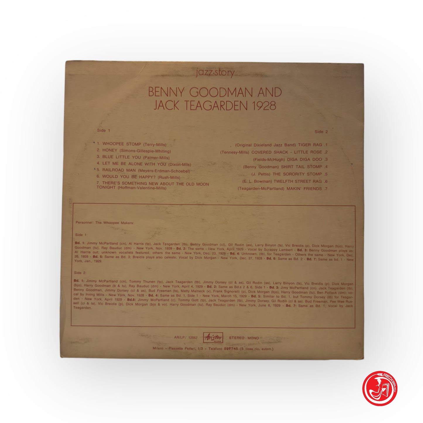Vinile Jazz - Jazz Story - Benny Goodman and Jack Teagarden 1928