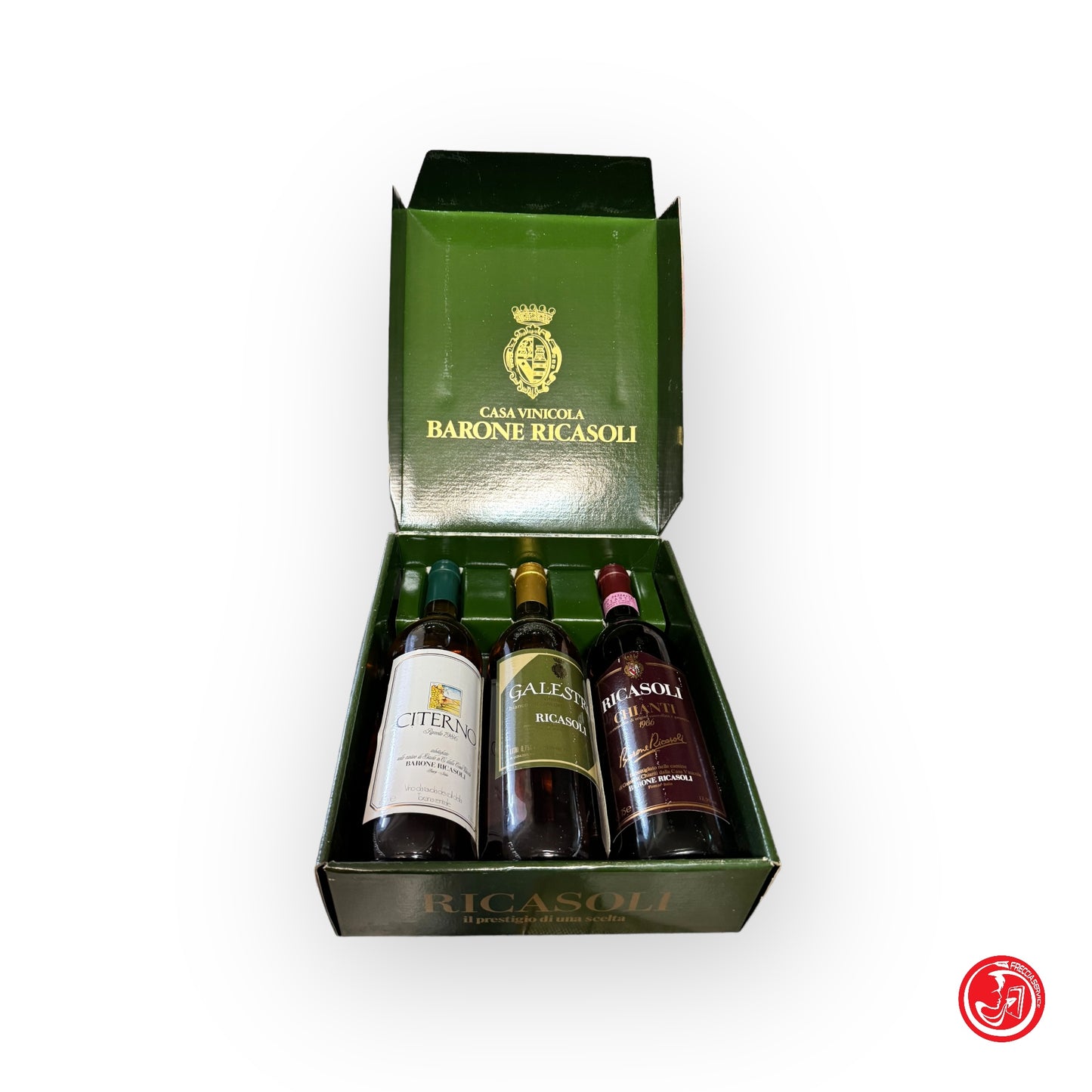 tre bottiglie Casa vinicola Barone Ricasoli in scatola originale