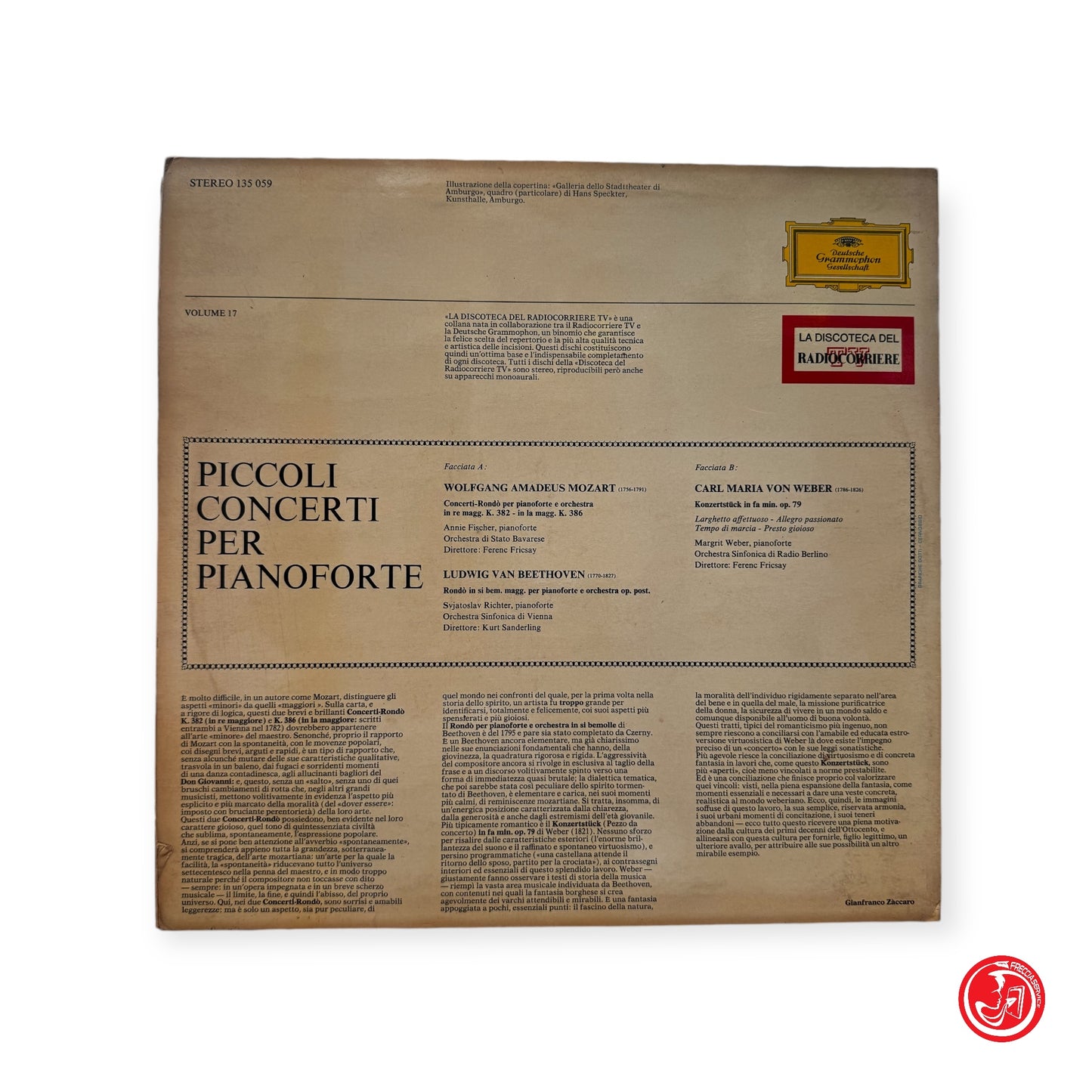 Piccoli concerti per pianoforte - Mozart, Beethoven, Weber - Vinile