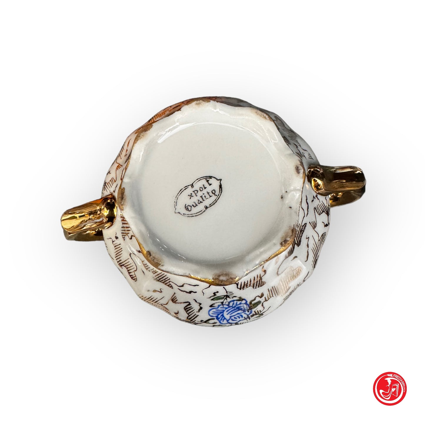 Elegant pewter sugar bowl