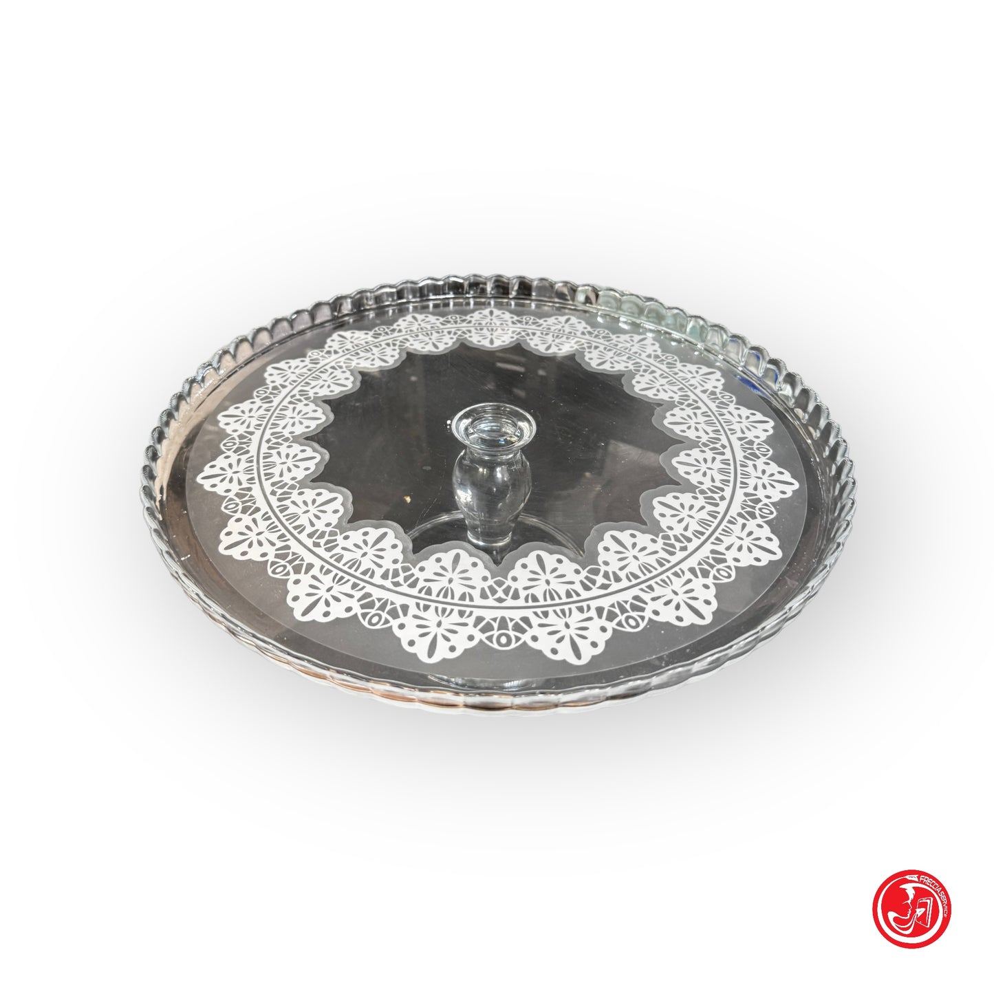 Alzatina in vetro per dolci e frutta