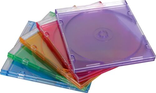 CUSTODIE PORTA CD SLIM COLORATE 10 PZ