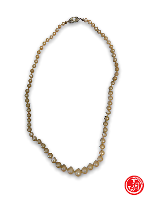 Collana vintage di perle con gancetto in argento 800