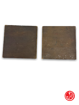 Paire de tableaux en bois