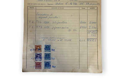 Quaderni fatture anni '63/'64 con marche da bollo