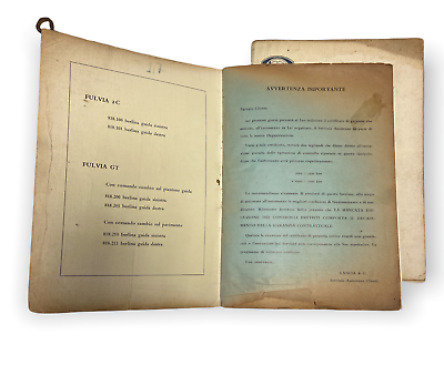 Libretti di auto Lancia