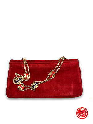 Fabric handbag - P - amaranth