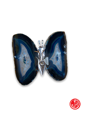 Glass butterfly - cobalt blue