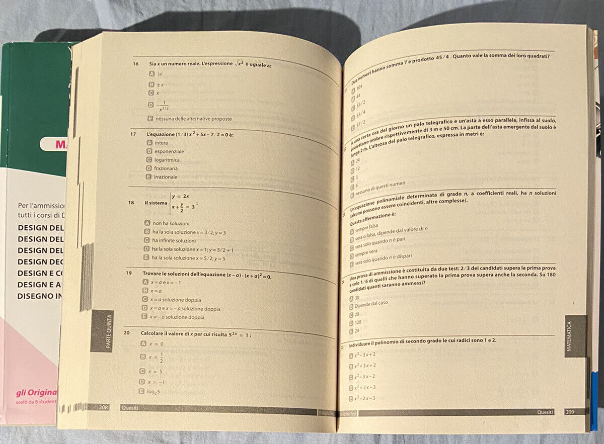 Alpha Test Design - Manuale Di Preparazione - Esercizi Commentati