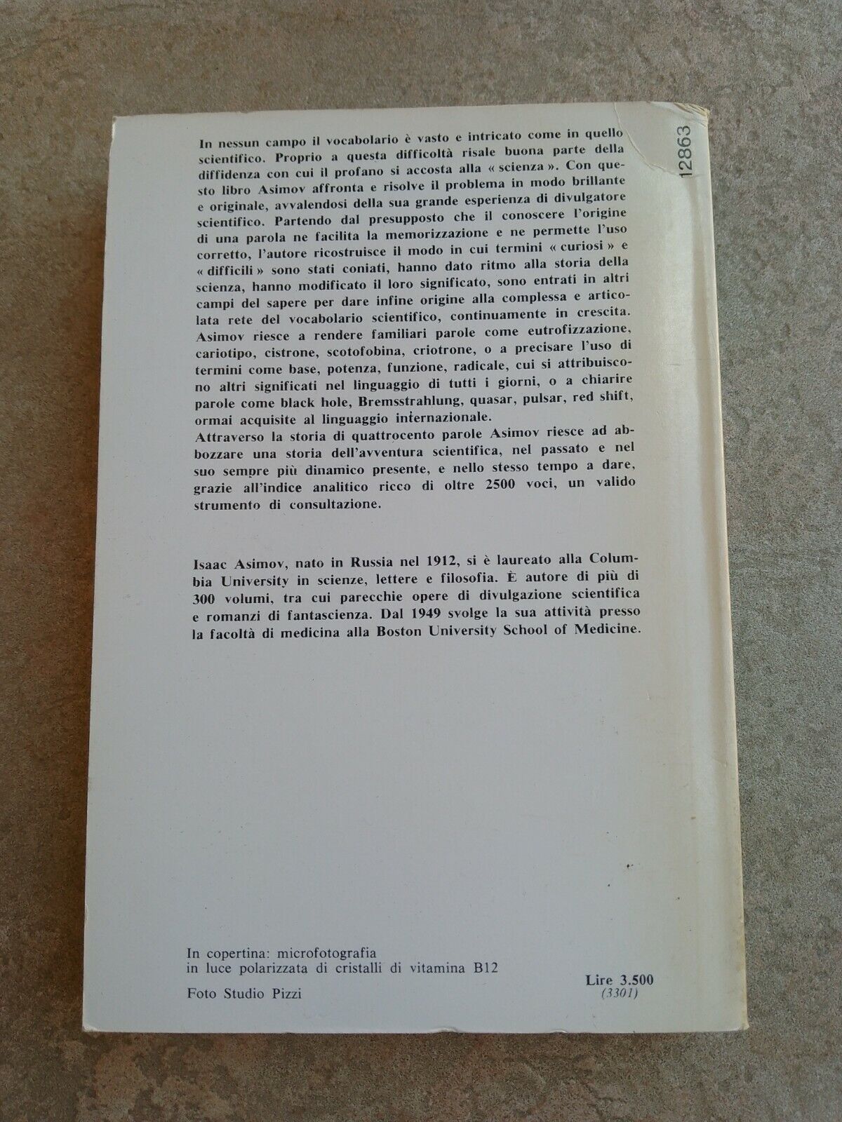 Isaac Asimov. Le parole della scienza. Mondadori. 1976 - I