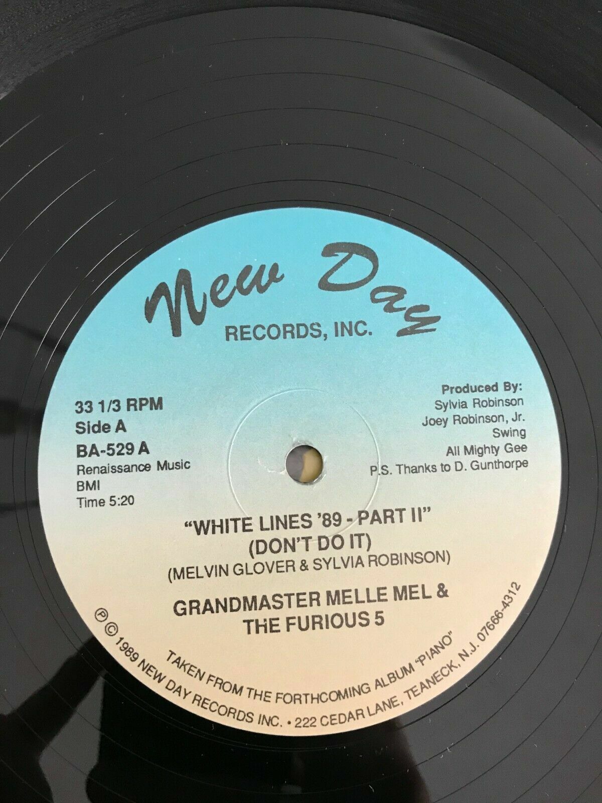 Grand maître Melle Mel & The Furious 5 – White Lines '89 - Partie II