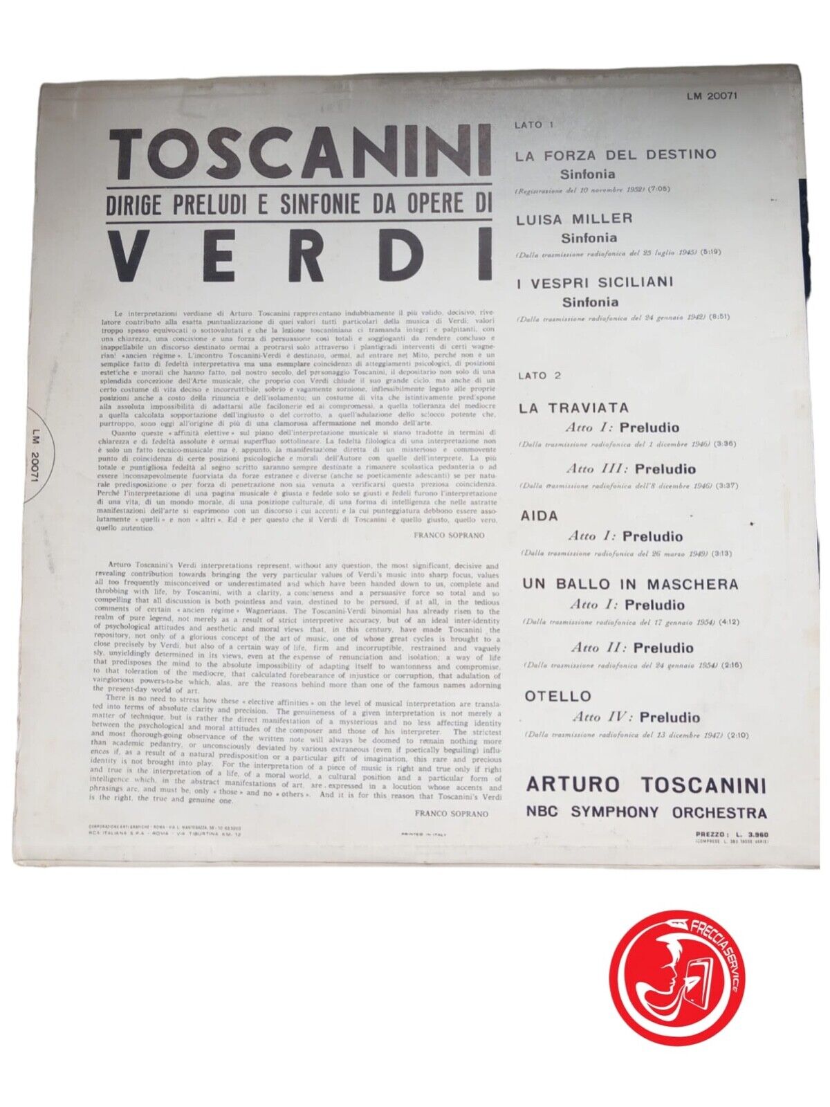 Toscanini, Verdi - Toscanini Conducts Preludes and Symphonies from Verdi's Works