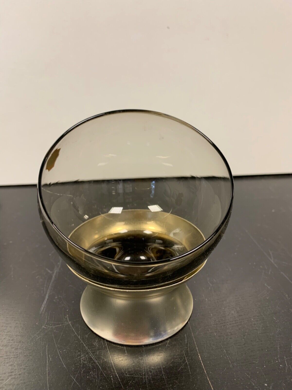 Crystal glass candle holder