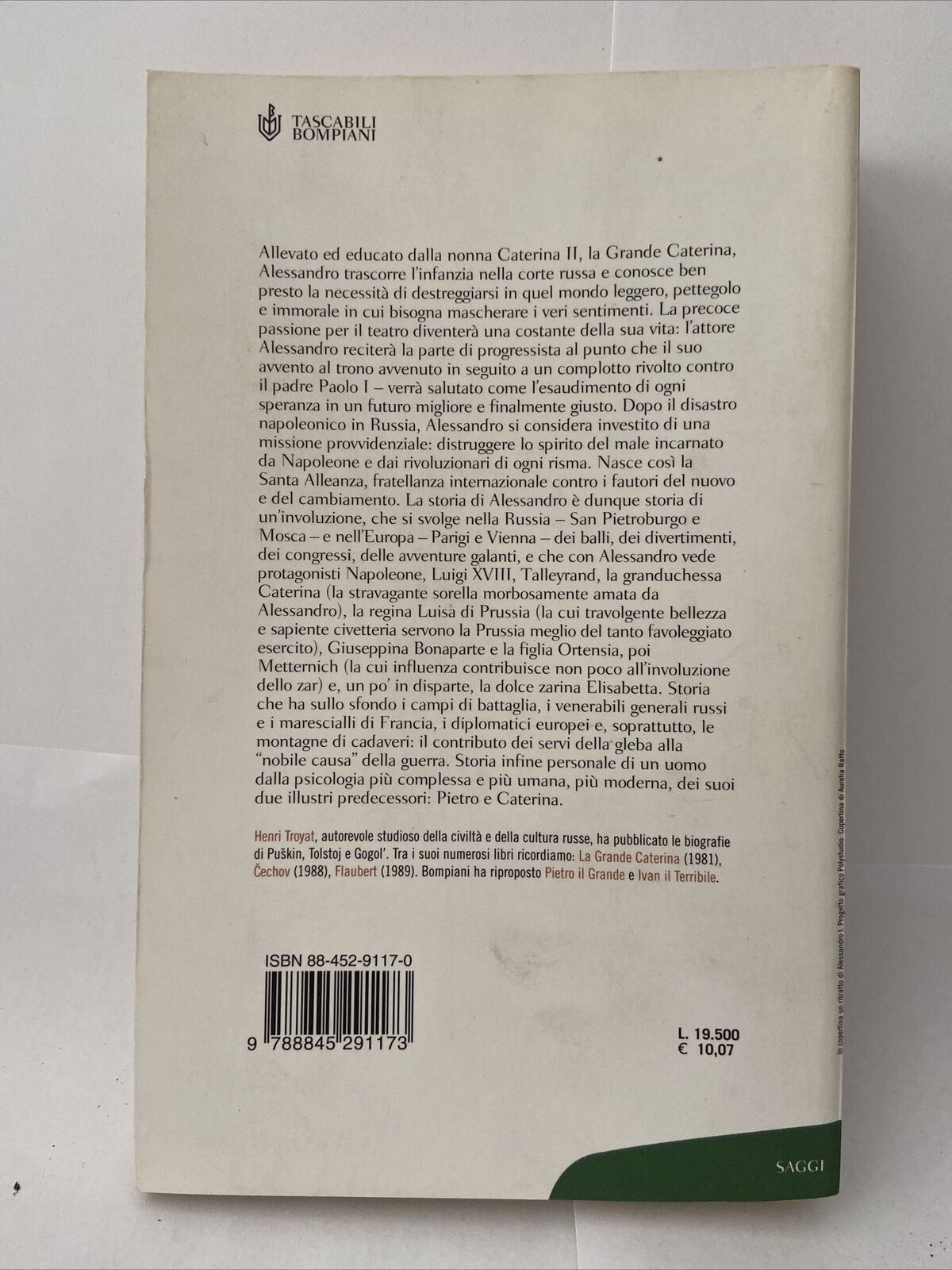 ALESSANDRO I - Henri Troyat - Bompiani 2001