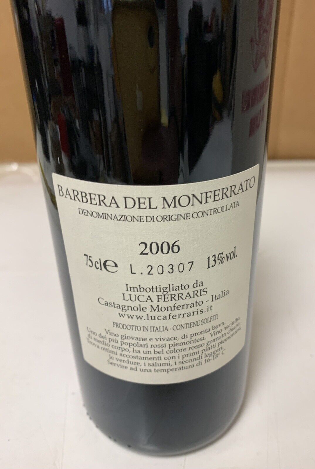 - Barbera del Monferrato vivace 2006 - Luca Ferraris vineyard 75cl