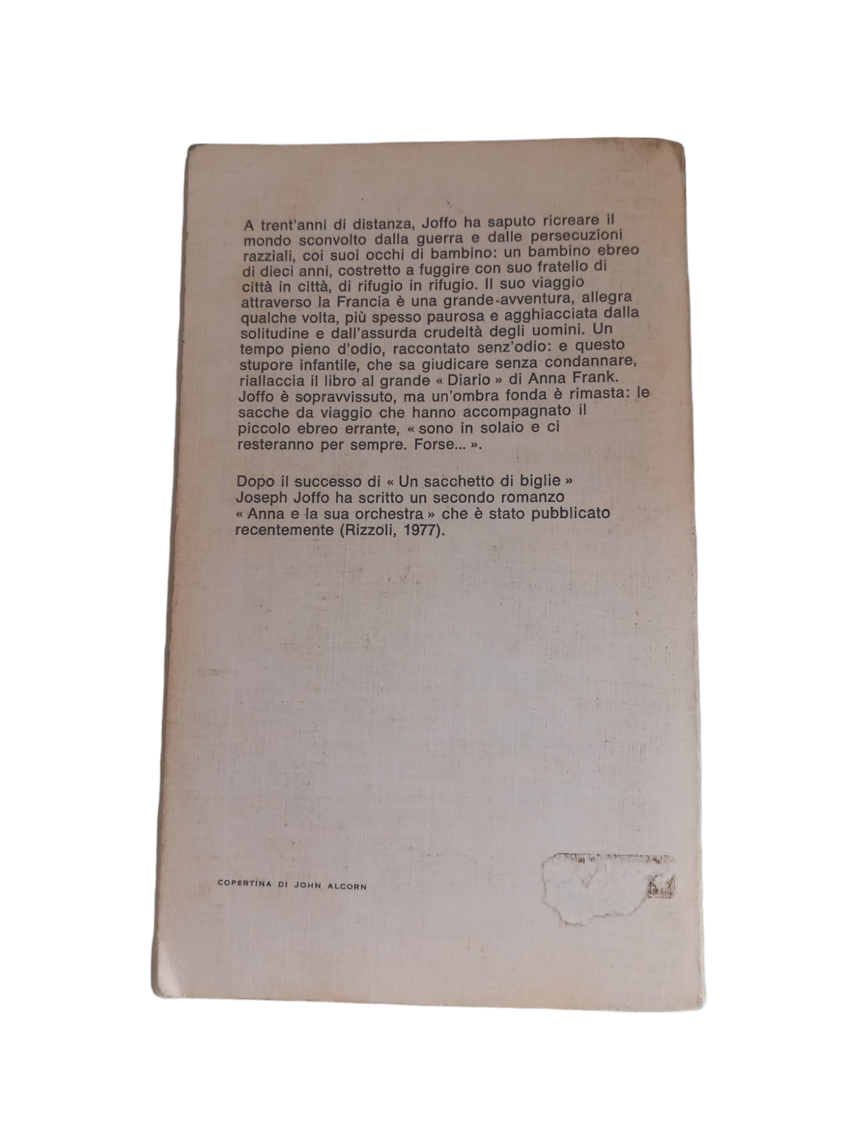 JOSEPH JOFFO Un Sacchetto di Biglie