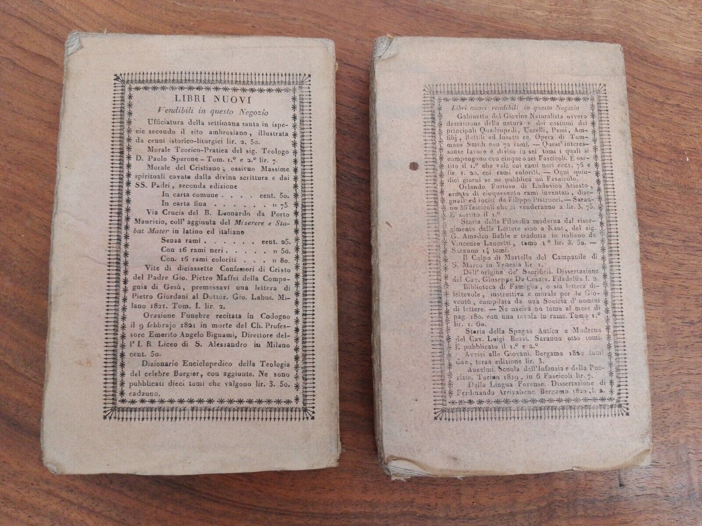 Opere Scelte di Tertulliano, Tomo primo e Secondo, Visaj Stampatore, 1821 raro