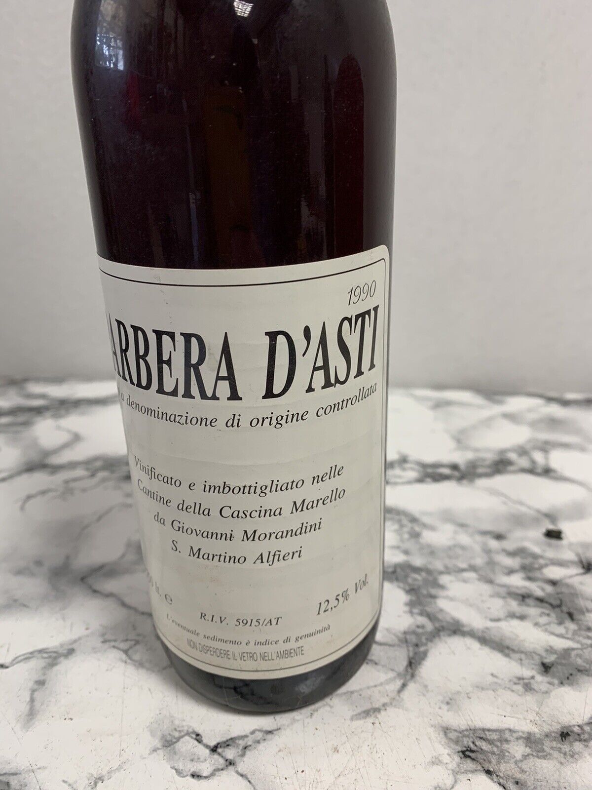 Bottiglia Barbera d’Asti 1990 - Cantine Cascina Marello