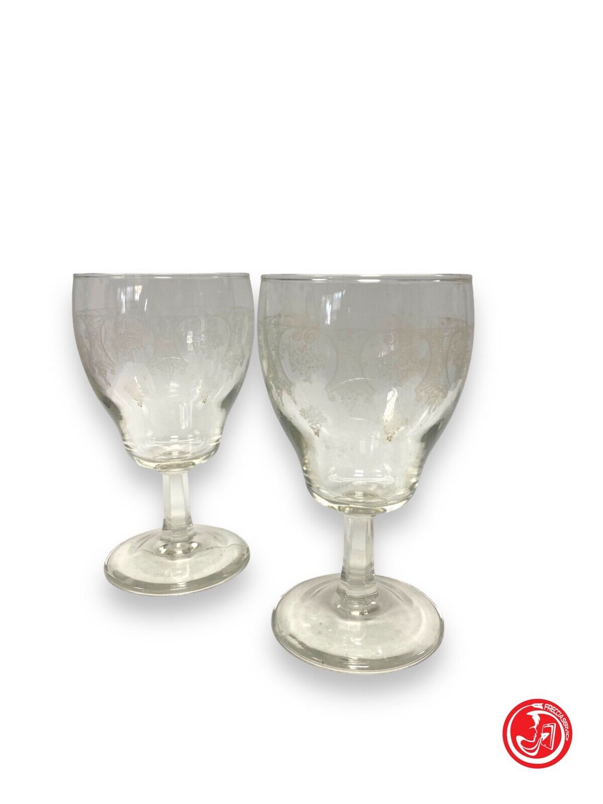 Coppia di vino in vetro