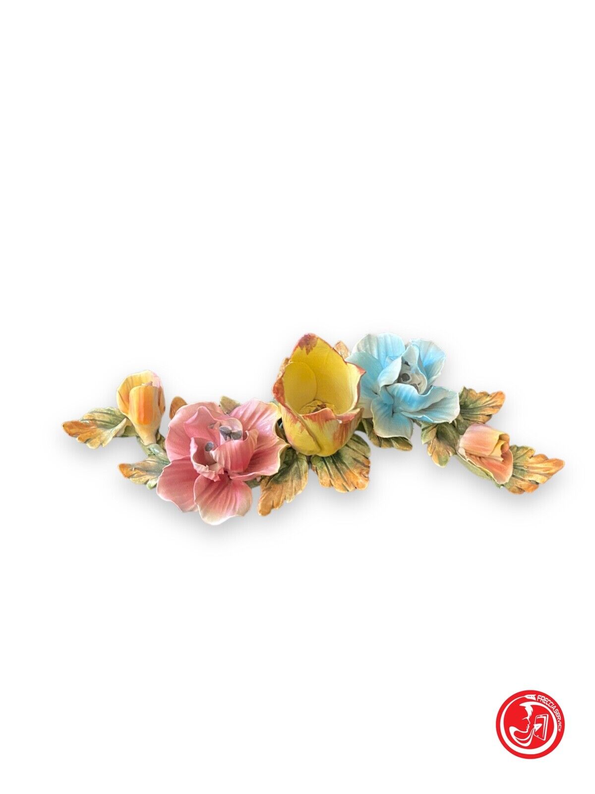 Ornement en céramique Bassano - floral