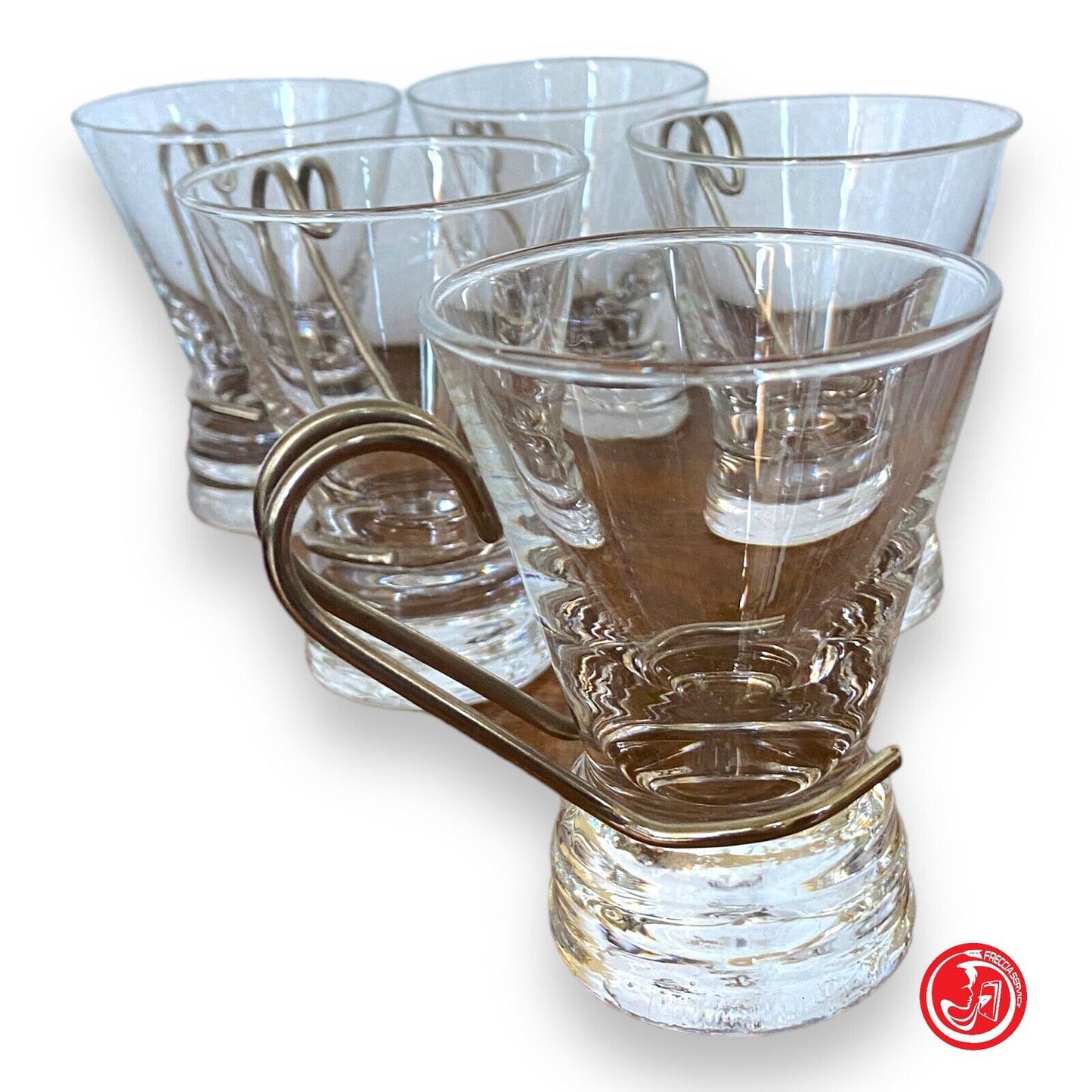 5 glass coffee cups
