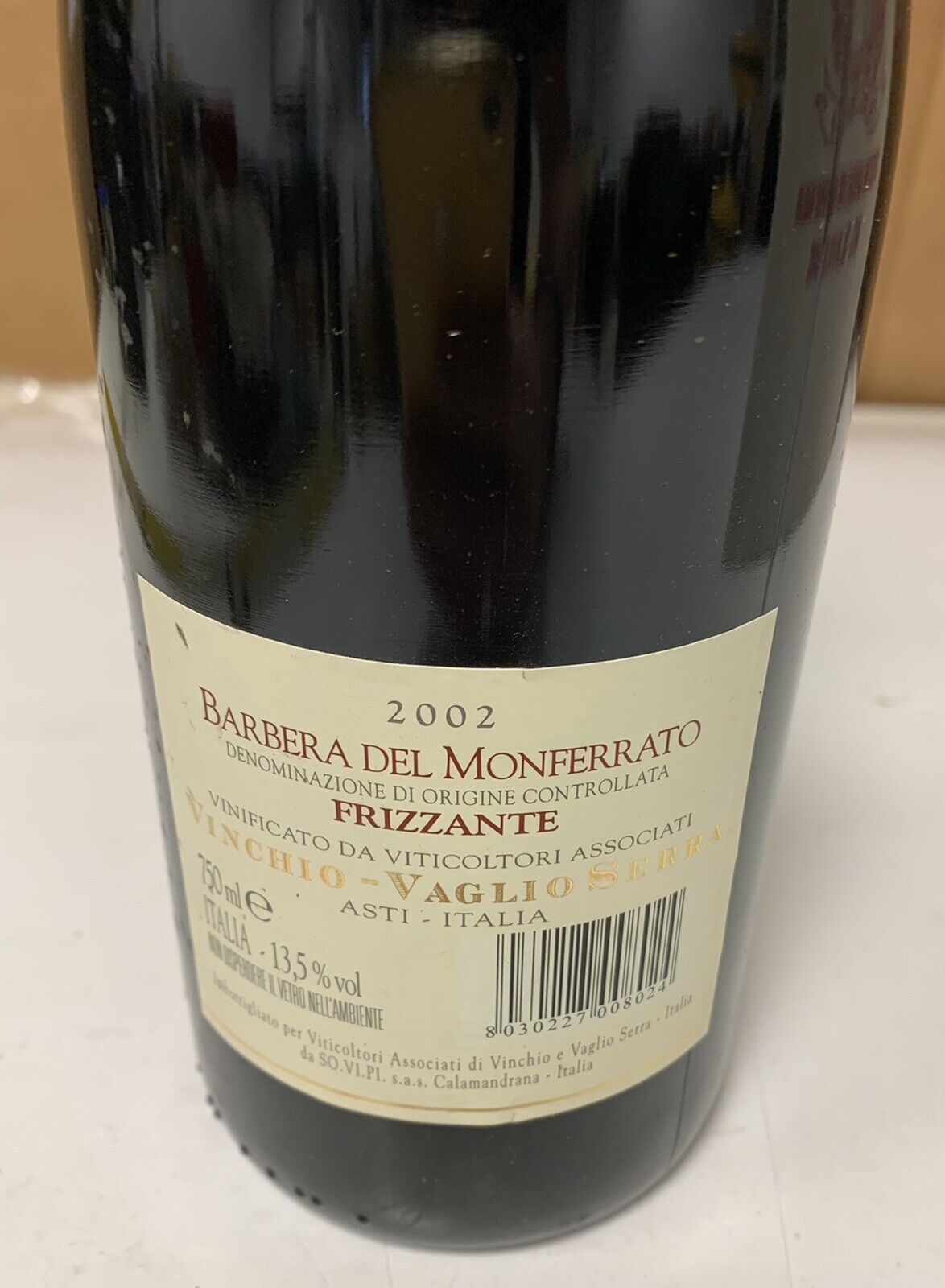 Barbera del Monferrato Frizzante 2002 Rive Rosse Vinchio-Vaglio Serra 75cl