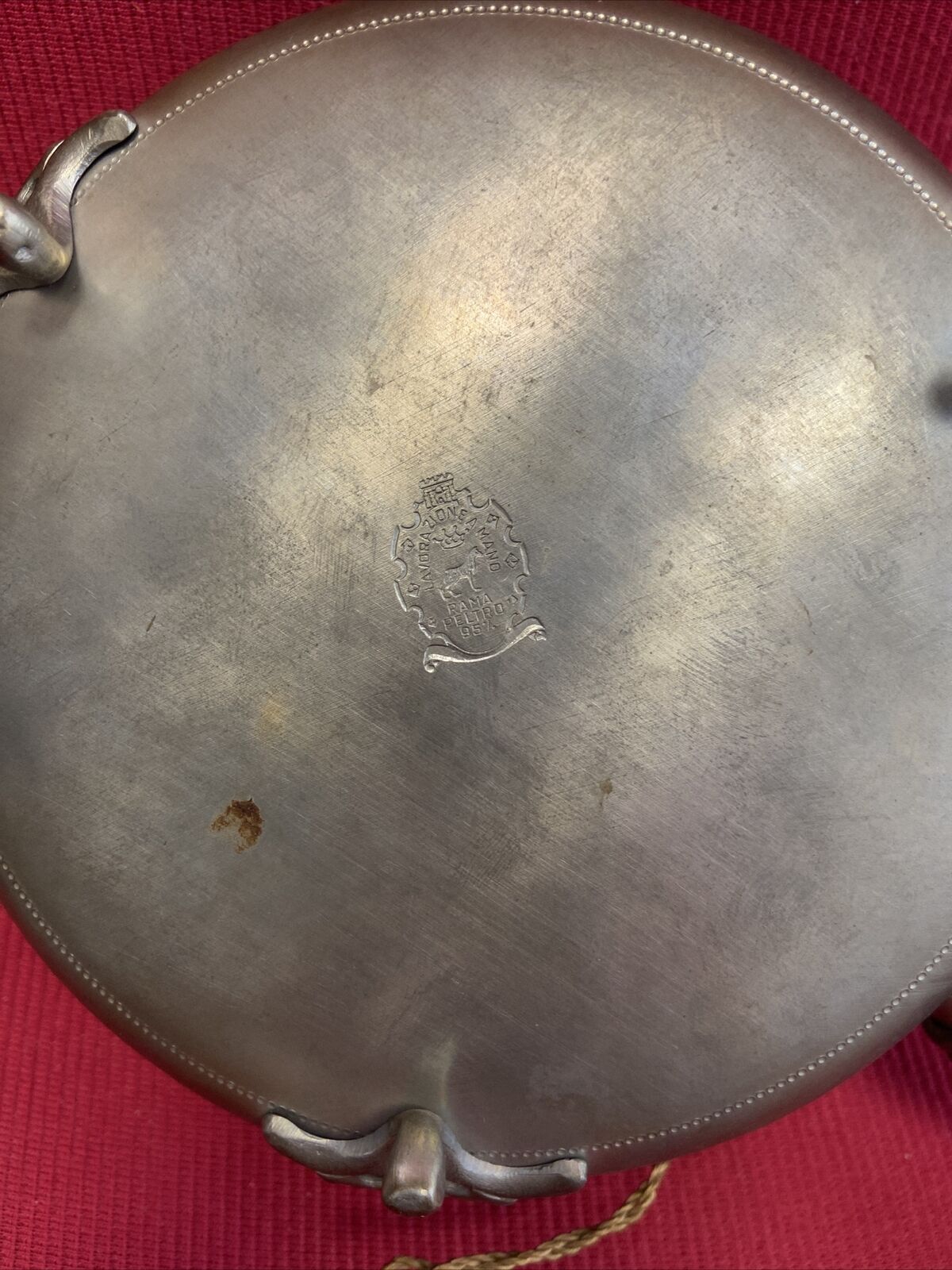 Brasero ancien en cuivre et étain fait main