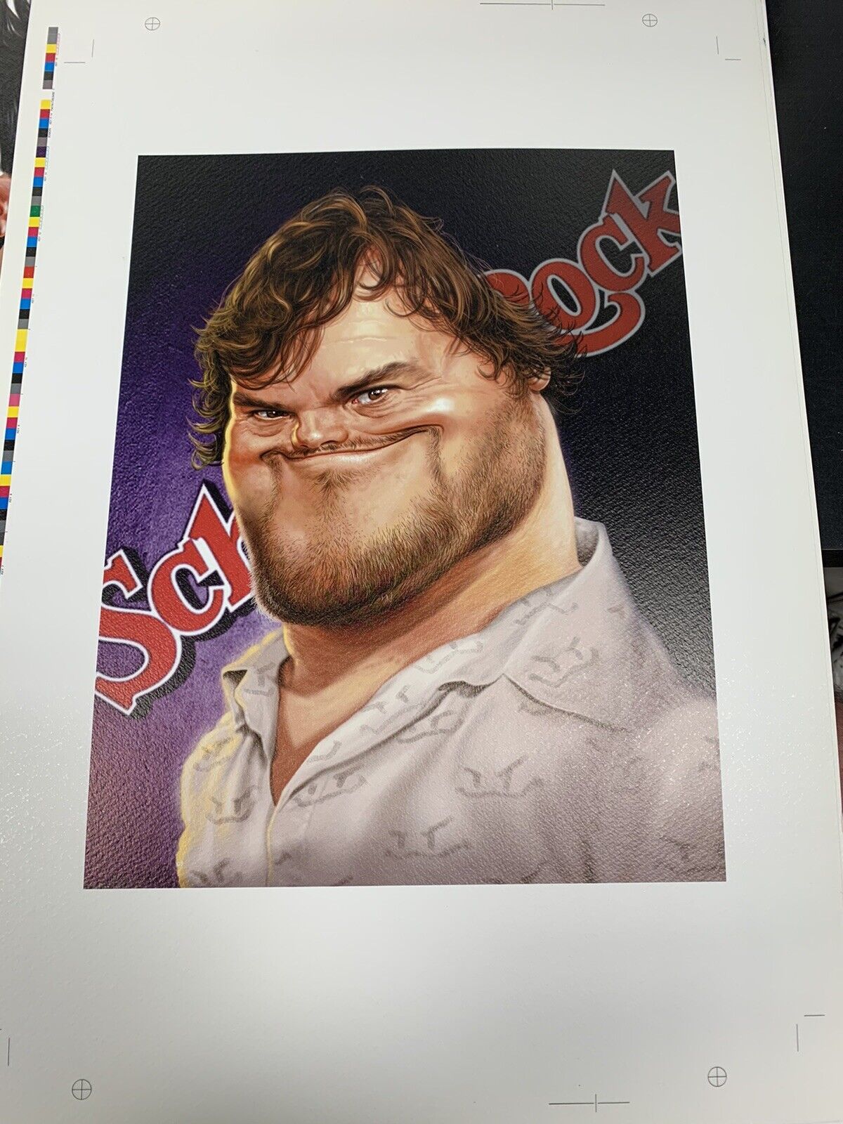 Stampe caricature Jack Black - School of Rock 50x35