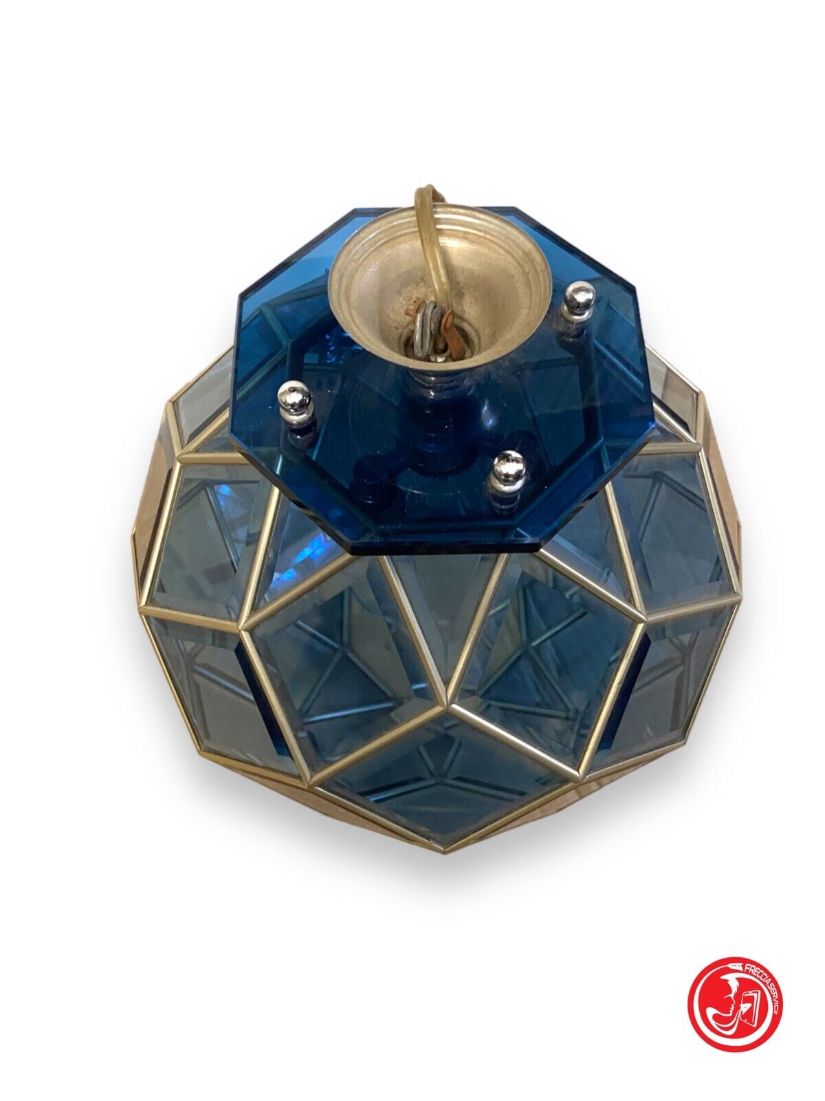 Glass ceiling chandelier - modern antique