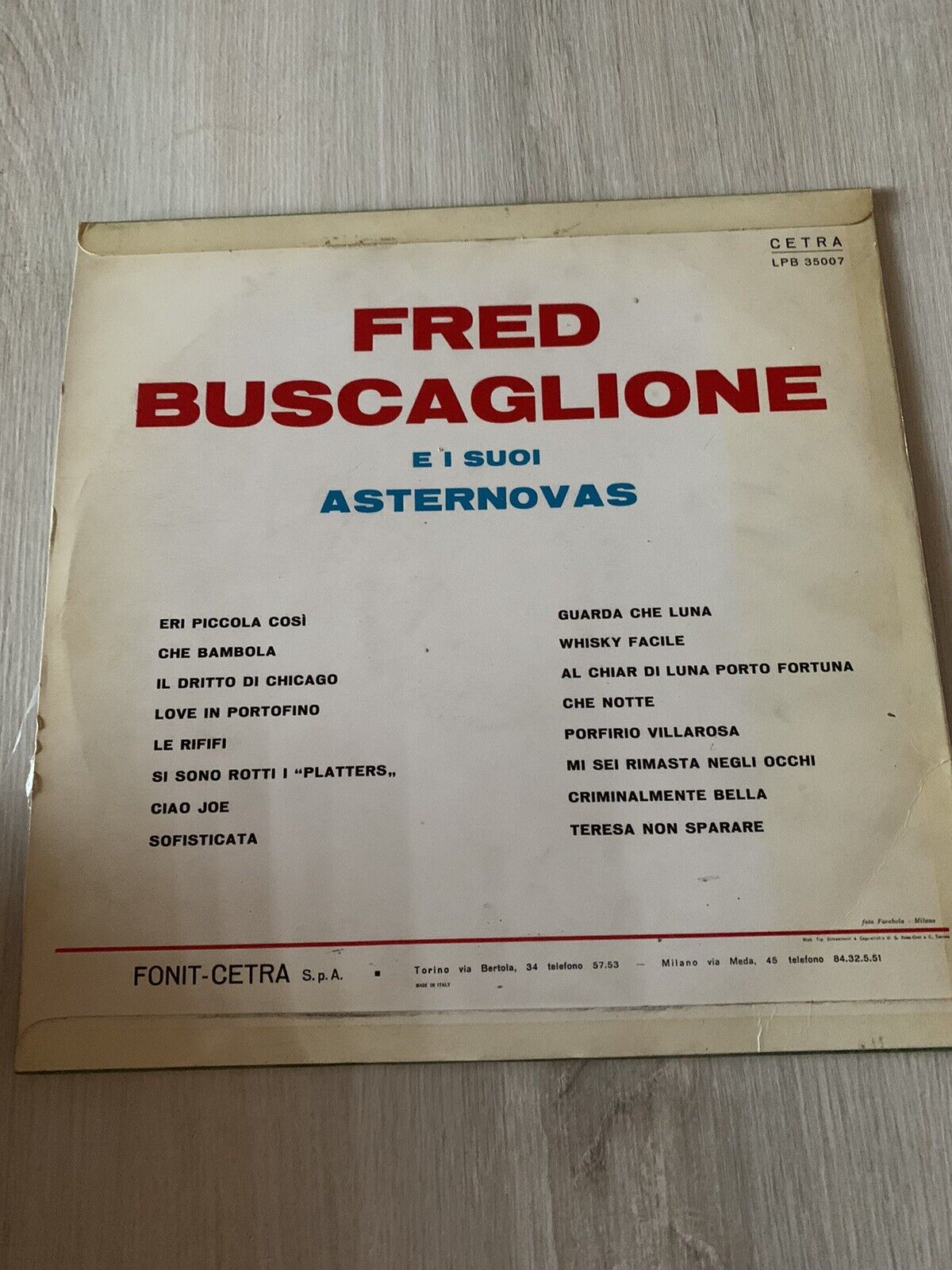 Fred Buscaglione et ses Asternova