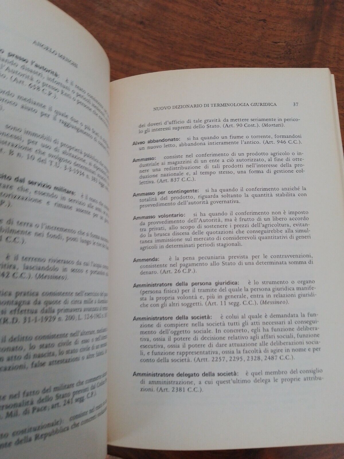 Nuovo dizionario di terminologia giuridica, A. Menghi, libreria Cortina